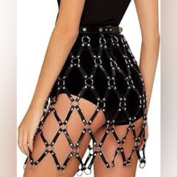 Holographic purple/blue/pink harness skirt size S - Picture 5 of 5